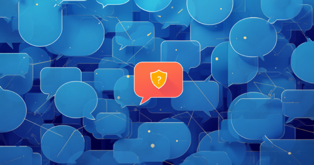 SNS上の多数の投稿を表す吹き出しのイメージ